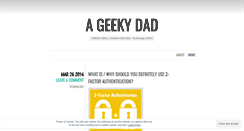 Desktop Screenshot of ageekydad.com