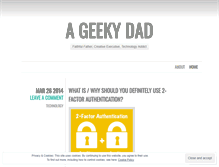 Tablet Screenshot of ageekydad.com